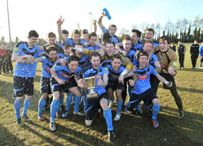 The UCD team celebrate with the cup 28/2/2013
