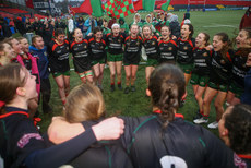 Sacred Heart Clonakilty’s players celebrate around the trophy 13/3/2024