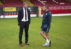 Dave Robertson with Stephen Kenny before the game 6/9/2016