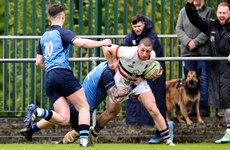 Joe O’Leary is tackled by Jacques van Wyngaardt  28/4/2024