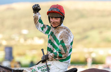 Danny Gilligan celebrates after winning with Better Days Ahead 15/3/2024