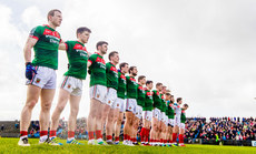 Colm Boyle stands for a minutes silence ahead of the game 19/3/2017