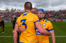 Shane O’Donnell with Conor Cleary at the end of the game 28/4/2024