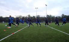 The St. Patrick's Athletic football team training at the new National Sport's campus 27/1/2014