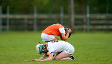 Fiadhna Loughran dejected as Louise Murphy celebrates at the final whistle 28/4/2024