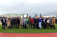 Derek O'Connor and winning connections celebrate after winning with Corbetts Cross 12/3/2024