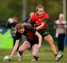 A view of action between Dominican Convent vs Colaiste Muire 24/4/2024