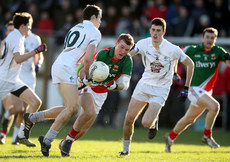 Cathal McNally and Mick O'Grady tackle Adam Gallagher 2/2/2014
