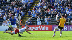Ciaran Brady has his shot on goal blocked by Matthew Donnelly 21/4/2024