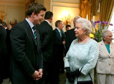 Brian O'Driscoll talks with the Queen 3/3/2014