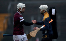 Robbie Greville shakes hands with Tiernan Smyth after the game 9/3/2024