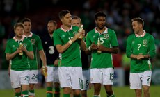 Ireland players at the end of the game 31/5/2016