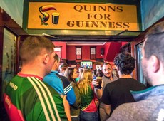A general view of fans pictured inside Quinn's pub 17/9/2017