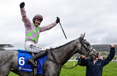Paul Townend onboard Lossiemouth celebrates winning 12/3/2024
