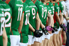 General view of Mayo players 1/10/2016