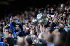 Stephen Cluxton lifts the Sam Maguire cup 1/10/2016