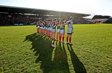 The Mayo team stand for The National Anthem 11/2/2018