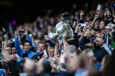Stephen Cluxton lifts the Sam Maguire cup 1/10/2016