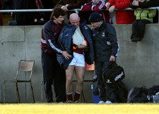 An injured Darren Mullahy 17/1/2010