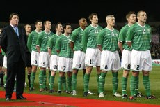 Republic of Ireland team with Fran Rooney 18/2/2004 