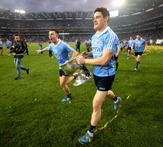 Cormac Costello and Diarmuid Connolly celebrate with the Sam Maguire 1/10/2016