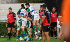 Benetton players celebrate a try 25/3/2023