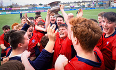 David Ginnelly lifts the Fr. Godfrey Cup 14/3/2024