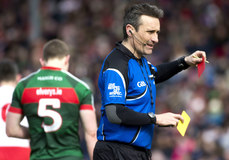 Maurice Deegan issues Colm Boyle a second yellow and red card 18/3/2018