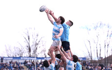 Thomas Butler and David Walsh challenge a line-out 17/3/2024