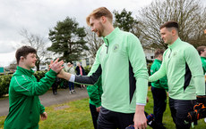 Caoimhin Kelleher meets players from the Ireland Down Syndrome futsal team 19/3/2024