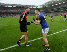 Aidan OÕShea and Paul Geaney argue after the game 20/8/2017