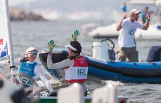 Annalise Murphy celebrates with Anne-Marie Rindom 16/8/2016