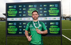 Caolin Blade with the player of the match award 25/3/2023