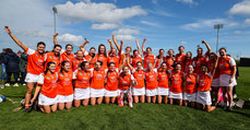 Armagh team celebrate after the game 13/4/2024