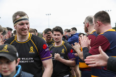 Instonians walk through the Skerries guard of honour after the game 1/4/2023
