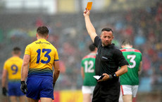 Ultan Harney is yellow carded by Referee David Gough 25/5/2019