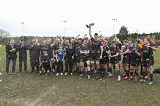 Instonians celebrate with the Division 2C cup 1/4/2023
