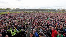 Mayo supporters invade the pitch 30/4/2016