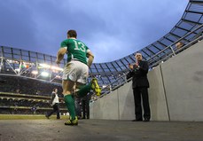 Brian O'Driscoll runs on to the pitch 3/3/2014