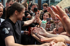 Katie Taylor greets fans at the public workout 17/5/2023 
