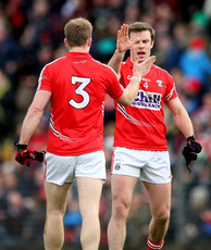 Michael Shields and James Loughrey celebrate after the game 29/3/2015