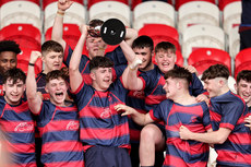 Fionn Barry lifts the trophy 26/3/2023