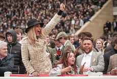 Racegoers celebrate towards the end of the race 13/3/2024