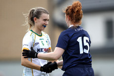 Mary Kate Lynch shakes hands with Louise Ní Mhuircheartaigh 17/3/2024