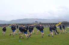 Roscommon team warm up before the game 2/4/2016