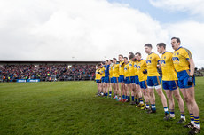 The Roscommon team stand for a minutes silence 27/3/2016