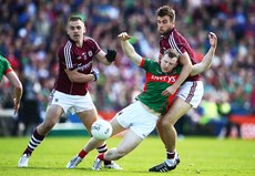 Patrick Sweeney and Paul Conroy tackle Colm Boyle 14/6/2015