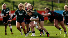 Eve Higgins is tackled by Enya Breen 19/3/2024