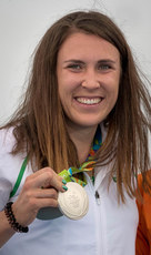 Annalise Murphy with her silver medal 16/8/2016