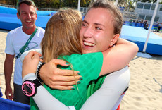 Annalise Murphy celebrates with her sister Claudine 16/8/2016